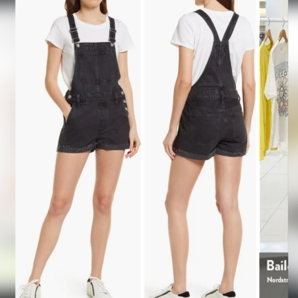 Madewell Charcoal Denim Overalls
